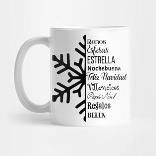 Christmas Snowflake Spanish Language Mug